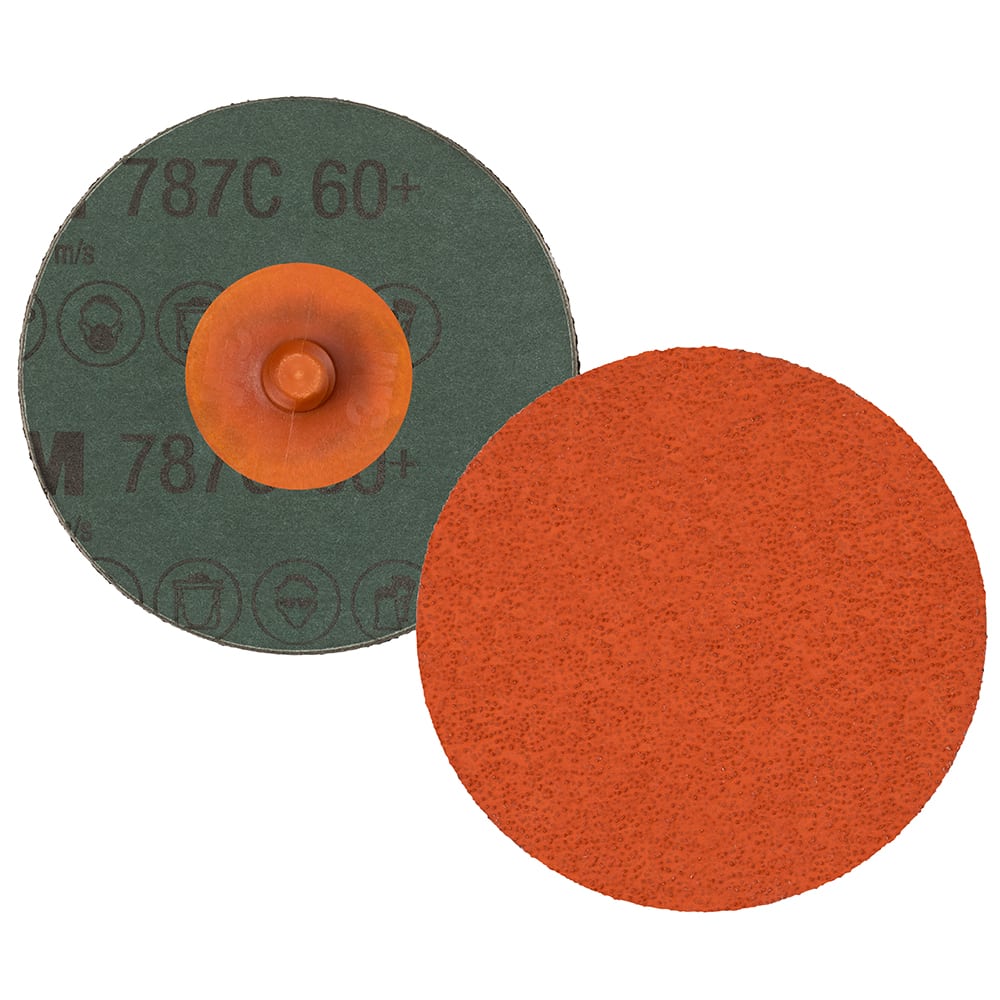 3M 89695, Roloc Fibre Disc 787C, 60+, TR, 3 in, Die R300V, 7100100979