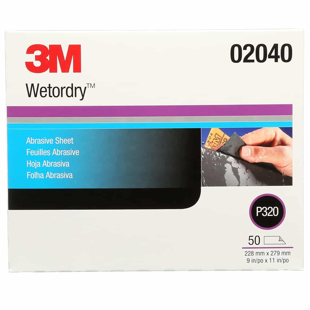 3M 02044, Wetordry Abrasive Sheet 401Q, 2000, 5-1/2 in x 9 in, 7000028328