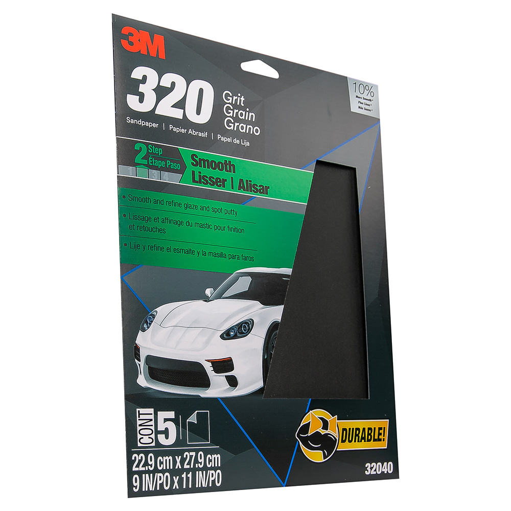 3M 32040, Wetordry Sandpaper, 320 Grit, 9 inch x 11 inch, 7010364678