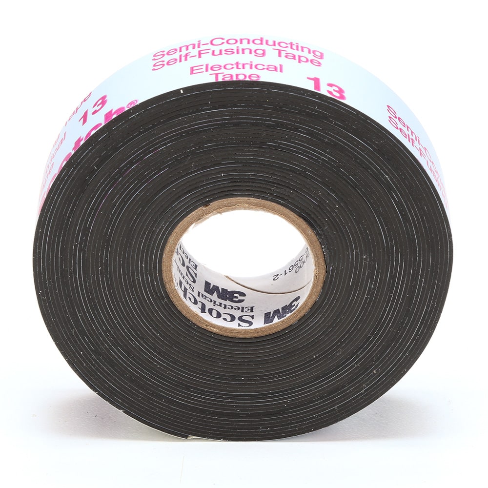 3M 15017, Scotch Electrical Semi-Conducting Tape 13, 3/4 in x 15 ft, Printed, Black, 7000007284