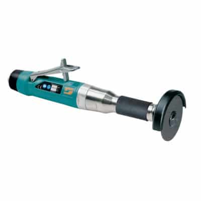 Dynabrade 52576 3" (76 mm) Dia. Straight-Line 6" (152 mm) Extension Cut-Off Wheel Tool, Rear Exhaust, 1 HP, 15,000 RPM, 3/8"-24 Spindle