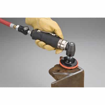 Dynabrade 54421 3" Dia. Right Angle Disc Sander, Steel Housing, Rear Exhaust, .7 HP, 18,000 RPM, 3/8"-24 Thread_1