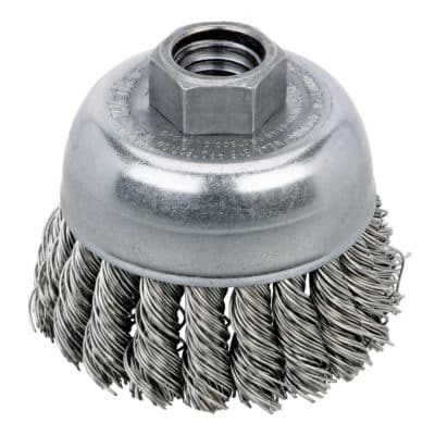 Dynabrade 78823 Knot Wire Cup Brush 2-3/4" Dia. x .020 x 5/8"-11 UNC AH Stainless Steel
