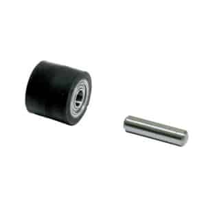 Dynabrade 11070 Contact Wheel Ass'y, 7/16" Dia. x 3/8" W x 1/4" I.D., Crown Face, 70 Duro Rubber