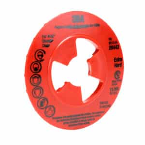 3M 81728 Disc Pad Face Plate Ribbed, 9 in Extra Hard Red, 7000144145