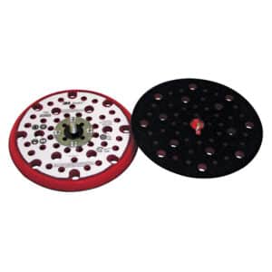 3M 20465, Hookit Clean Sanding Low Profile Disc Pad 861 Plus, 6 in x 3/8 in x 5/8 in CH x 5-16/24 in External 53 Holes Red Foam, 7100022038