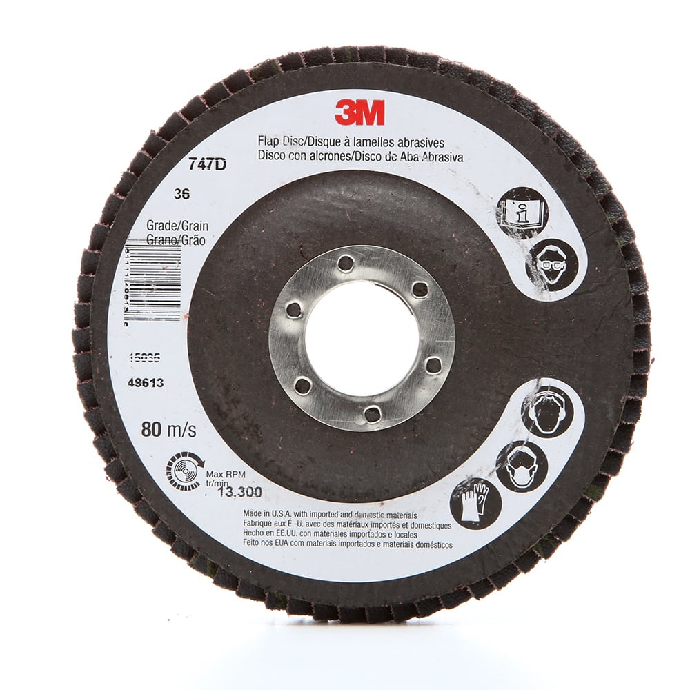 3M 49608, Flap Disc 747D, 36, T27, 7 in x 7/8 in, 7000120374