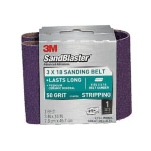 3M 09190, SandBlaster Sanding Belts 9190NA 3 in x 18 in, 7010316041
