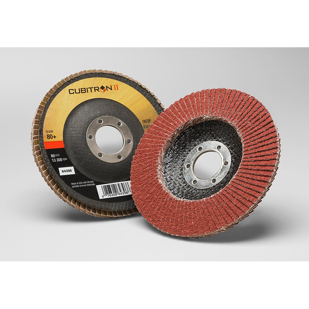 3M 64397, Cubitron II Flap Disc 969F, 40+, T29 Quick Change, 7 in 5/8"-11, 7100104905