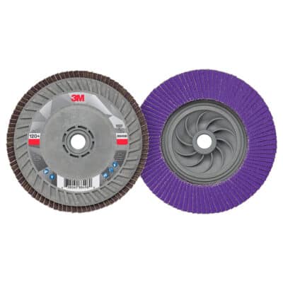 3M 88512, Flap Disc 769F, 40+, Quick Change, Type 27, 4-1/2 in x 5/8 in-11, 7100242989