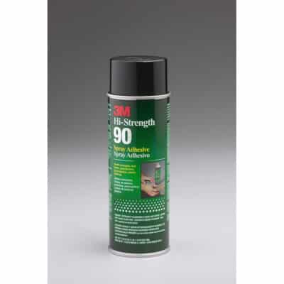 3M 82219, Hi-Strength Spray Adhesive 90, Clear, 24 fl oz Can (Net Wt 17.6 oz), 7000023924, 12/Case