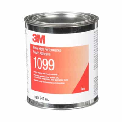 3M 19811, Nitrile High Performance Plastic Adhesive 1099, Tan, 1 Quart Can, 7000000797, 12/case