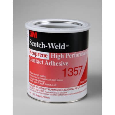 3M 19894, Neoprene High Performance Contact Adhesive 1357, Gray-Green, 1 Gallon Can, 7000000803, 4/case