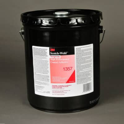 3M 19897, Neoprene High Performance Contact Adhesive 1357, Gray-Green, 5 Gallon Pour Spout Drum (Pail), 7000000804
