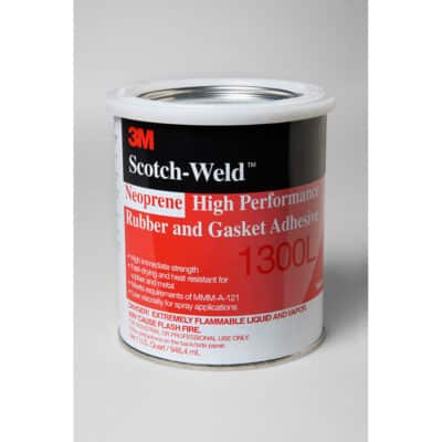 3M 19927, Neoprene High Performance Rubber and Gasket Adhesive 1300L, Yellow, 1 Quart Can, 7000000806, 12/case