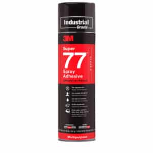 3M 96315, Super 77 Classic Spray Adhesive, Clear, 24 fl oz Can (Net Wt 16.5 oz), 7000028592, 12/Case