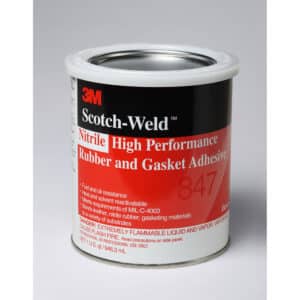 3M 19721, Nitrile High Performance Rubber and Gasket Adhesive 847, Brown, 1 Quart Can, 7000042735, 12/case