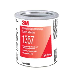 3M 22586, Neoprene High Performance Contact Adhesive 1357, Light Yellow, 1 Gallon Can , 7000046325, 4/case