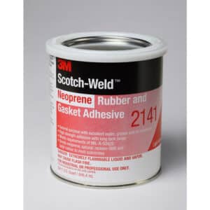 3M 20242, Neoprene Rubber and Gasket Adhesive 2141, Light Yellow, 1 Quart Can, 7000046346, 12/case
