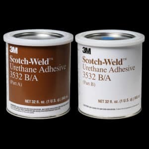 3M 20879, Scotch-Weld Urethane Adhesive 3532, Brown, Part B/A, 1 Quart Kit, 7000046481, 6/case
