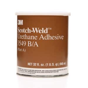 3M 20902, Scotch-Weld Urethane Adhesive 3549, Brown, Part B/A, Quart kit, 7000046485, 6/case