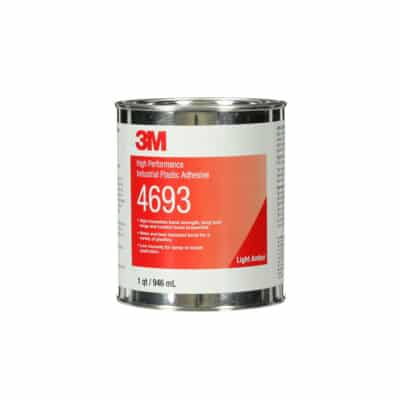 3M 83759, High Performance Industrial Plastic Adhesive 4693, Light Amber, 1 Quart Can, 7000046574, 12/case