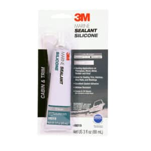 3M 08019, Marine Grade Silicone Sealant, Clear, 3 oz Tube, 7000120480, 6/Case