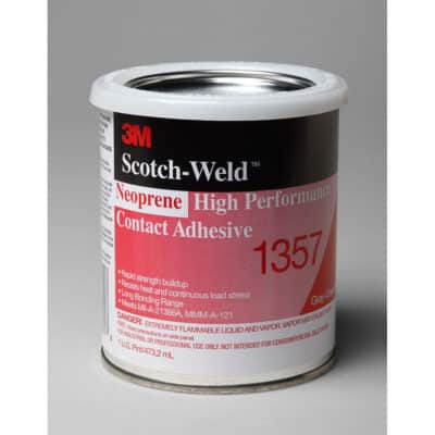 3M 19890, Neoprene High Performance Contact Adhesive 1357, Gray-Green, 1 Pint Can, 7000121201, 12/case