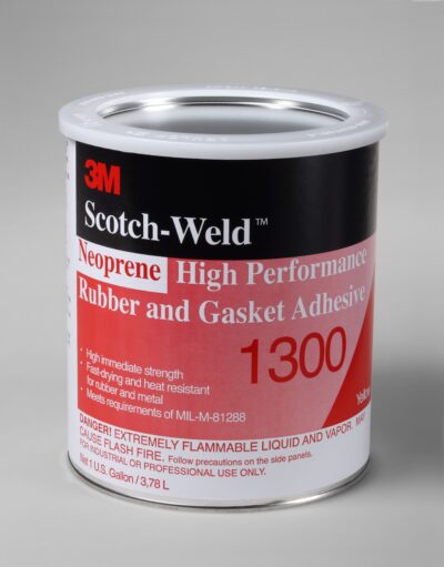 3M 19873, Neoprene High Performance Rubber and Gasket Adhesive 1300, Yellow, 1 Gallon Can, 7010292697, 4/case