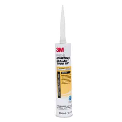 3M 98241, Marine Adhesive Sealant 3000 UV, White, 290 mL Cartridge, 7010330425, 12/Case