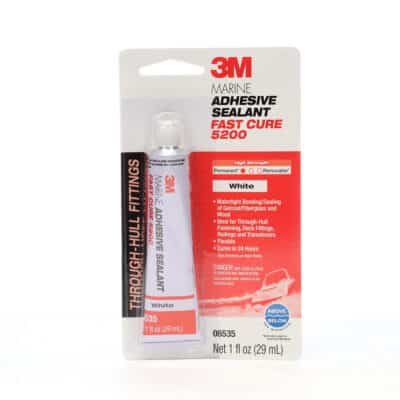 3M 06535, Marine Adhesive Sealant 5200FC Fast Cure, PN06535, White, 1 oz Tube, 7010367674, 12/Case