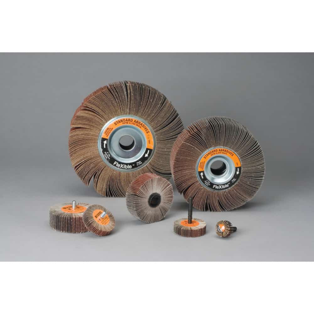 Standard Abrasives 42631, A/O Flap Wheel 622108, 1-1/2 in x 1/2 in x 1/4-20 in 120, 7010369109, 10 per case