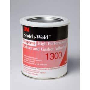 3M 19871, Neoprene High Performance Rubber and Gasket Adhesive 1300, Yellow, 1 Quart Can, 7100025171, 12/case