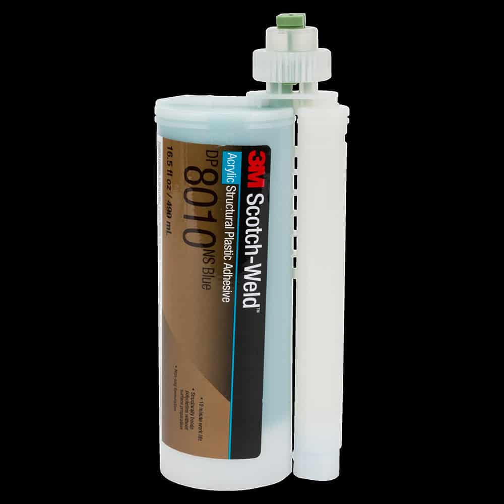 3M 81453, Scotch-Weld Structural Plastic Adhesive DP8010NS, Blue, 490 mLDuo-Pak, 7100036723, 6/case