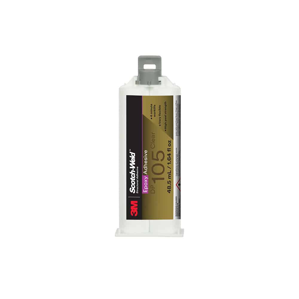 3M 08981, Scotch-Weld Epoxy Adhesive DP105, Clear, 48.5 mL Duo-Pak, 7100148733, 12/case