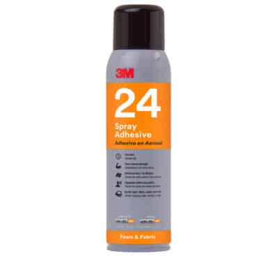 3M 14725, Foam and Fabric Spray Adhesive 24, Orange, 16 fl oz Can (Net Wt 13.8 oz), 7100179450, 12/Case