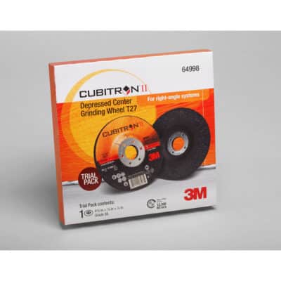 3M 87209, Cubitron II Depressed Center Grinding Wheel, T27, 4-1/2 in x 1/4 in x 7/8 in, Single Pack, 7010299049, 10 per case