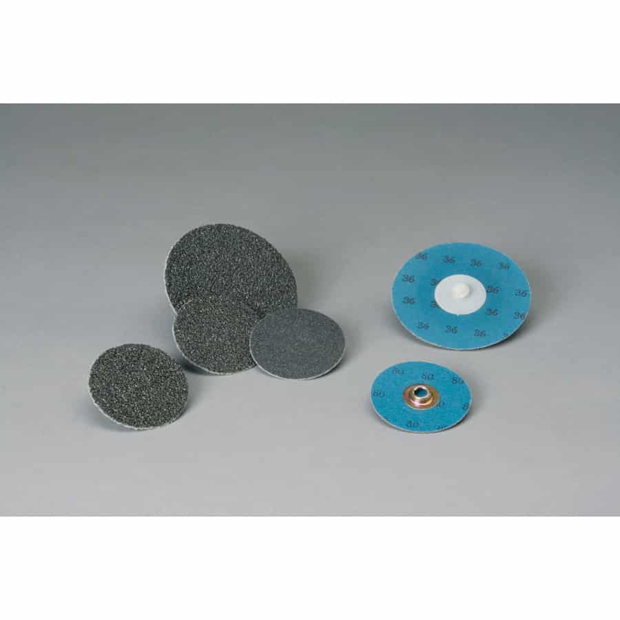 Standard Abrasives 522419, Quick Change Silicon Carbide 2 Ply Disc, 100, TSM, Black, 2 in, Die QS200PM, 7010310639