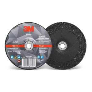 3M 87448, Silver Depressed Center Grinding Wheel, T27 Quick Change, 7 in x 1/4 in x 5/8-11 in, 7010412150, 20 per case