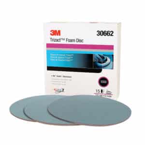 3M 30662, Trizact Hookit Foam Disc, 6 in, P5000, 7100003887, 15 discs per carton, 4 cartons per case