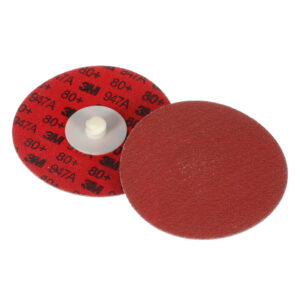 3M 54257, Cubitron II Roloc Durable Edge Disc 947A, 80+, X-weight, TR, Maroon, 3 in, Die R300V, 7100076926