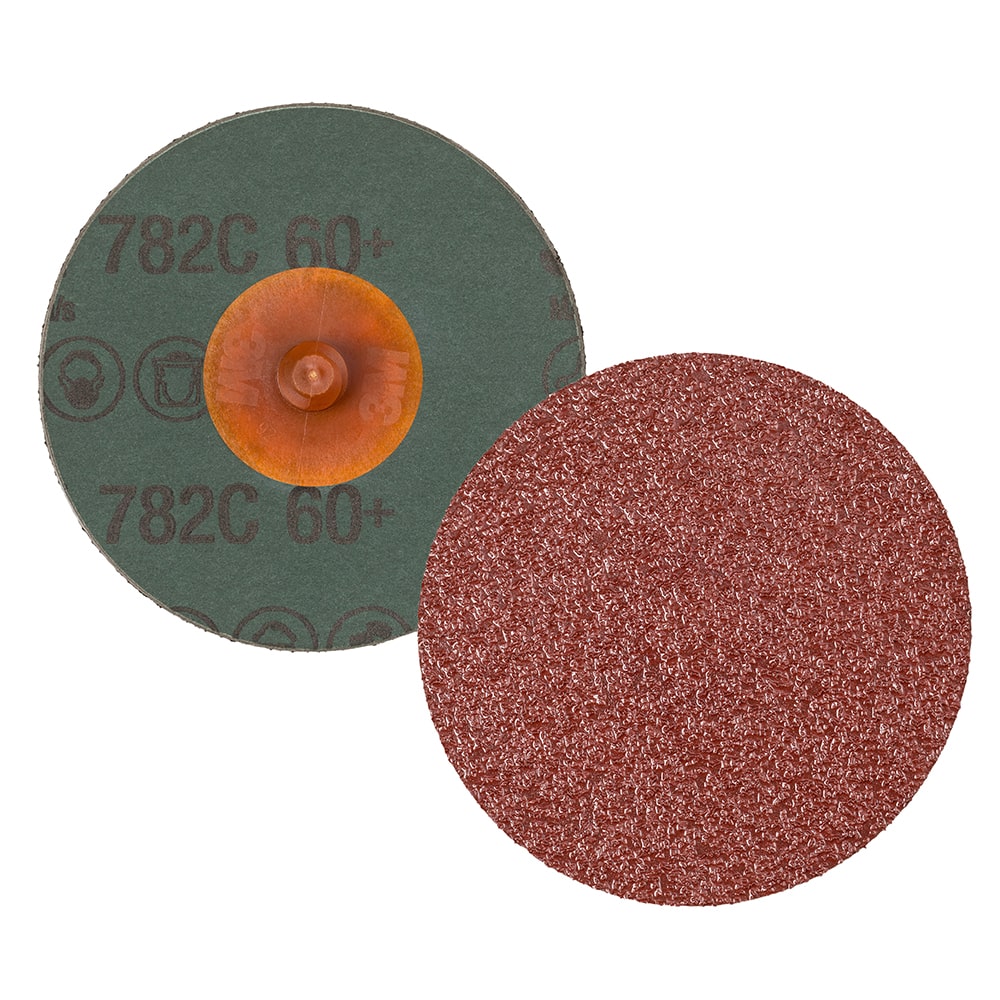 3M 89670, Roloc Fibre Disc 782C, 60+, TR, 2 in, Die R200P, 7100100989