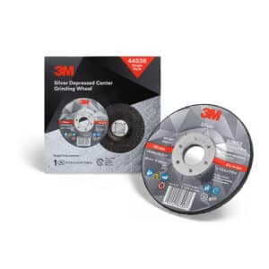 3M 21537, Silver Depressed Center Grinding Wheel, T27 4.5 in x 1/4 in x 7/8 in, 7100176081