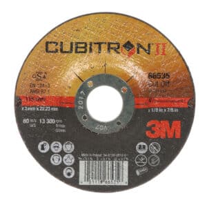 3M 66535, Cubitron II Cut-Off Wheel, Type 27, 4.5 in x .125 in x 7/8 in, 7100231331, 50 per case