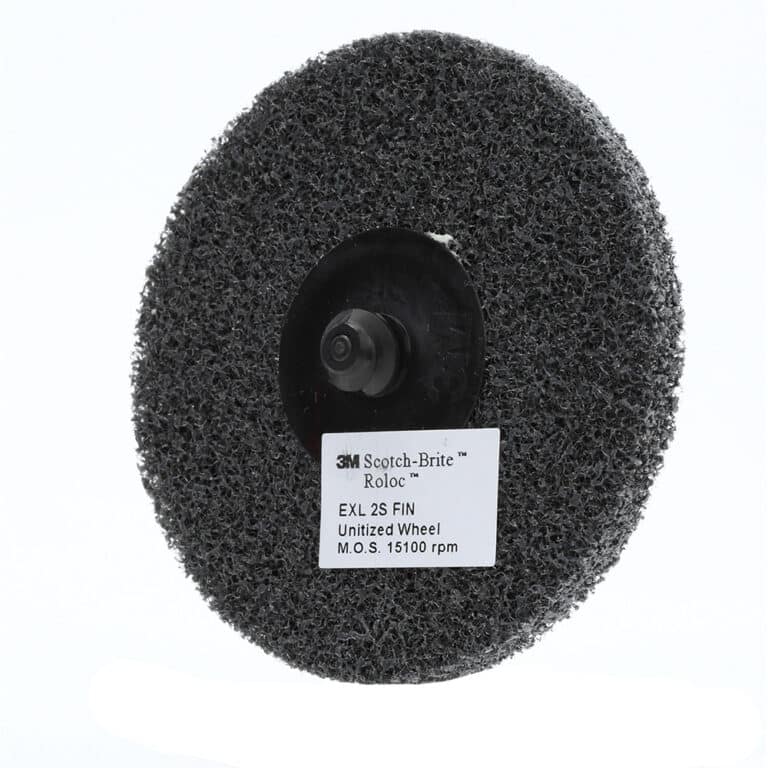 3M 17184, ScotchBrite Roloc EXL Unitized Wheel TR, 3 in x NH 2S FIN, 7100005209 » Alloy Coating
