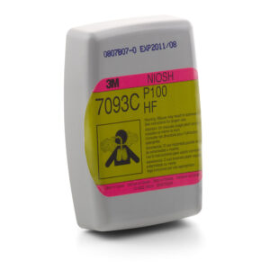 3M 91970, Hydrogen Fluoride Cartridge/Filter 7093CB, P100, with Nuisance Level Organic Vapor and Acid Gas Relief, 7000126938