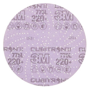 3M 64271, Cubitron II Hookit Clean Sanding Film Disc 775L, 220+, 6 in, Die 600LG, 7100064271