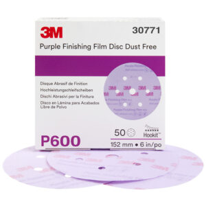 3M 30771, Purple Finishing Film Hookit Disc Dust-Free, 6 in, P600, 7100122774