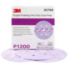 3M 30768, Hookit Purple Finishing Film Abrasive Disc, 260L, 6 in, Dust Free, P1200, 7100122777