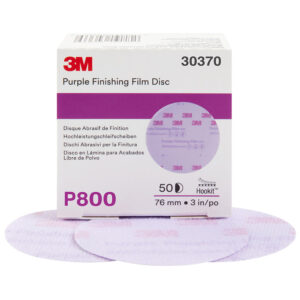 3M 30370, Hookit Purple Finishing Film Abrasive Disc, 260L, 3 in, P800, 7100122788